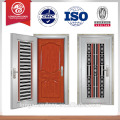 Puerta de seguridad de buena calidad puerta de vidrio de acero diseño de la casa residencial